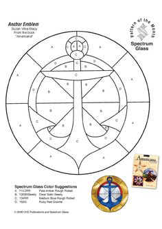 an anchor is shown in the center of this coloring page for children to learn how to color