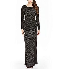 Calvin Klein Heat Stone Long Sleeve Gown Stretch Embellished Gala Dresses, Stretch Embellished Dresses For Gala, Elegant Full-length Embellished Gown, Elegant Embellished Full-length Gown, Elegant Embellished Full-length Maxi Dress, Embellished Full-length Maxi Evening Dress, Embellished Full-length Maxi Dress For Evening, Elegant Full-length Embellished Dresses, Embellished Full Length Maxi Dress For Evening