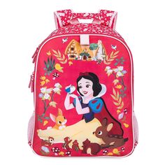 Disney Store Princess Snow White Girl School Backpack Pink Backpack With Adjustable Strap As Gift, Back To School Satchel Backpack As Gift, Back-to-school Satchel Backpack As Gift, Cute Backpack For Gift, Cute Backpack As Gift, Cute Standard Backpack For Gift, Cute Gift Backpack, Cute Standard Backpack As Gift, Disney Purses