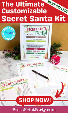 Secret Santa questionnaire kit Secret Santa Tags, Secret Santa Messages, Secret Santa Questionnaire Printable, Funny Christmas Tags, Secret Santa Party, Santa Questionnaire, Kids Secret Santa, Christmas Jokes For Kids, Santa Tags