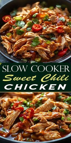 This slow cooker sweet chili chicken is your next favorite meal! 🍗🔥 Sweet, spicy, and fall-apart tender, it’s perfect for busy weeknights. Serve it with rice or veggies for a complete dinner. 🥘🌶️ #SlowCookerMeals #SweetChiliChicken #EasyDinnerIdeas #MealPrep