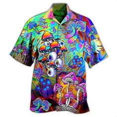 Category:Shirt; Season:Spring,Summer; Fabric:Polyester; Sleeve Length:Short Sleeve; Look After Me:Machine wash,Hand wash,Washable; Gender:Men's; Style:Tropical,Fashion,Hawaiian,Soft; Tops Type:Shirt; Occasion:Daily,Outdoor,Beach; Age Group:Adults'; Fit Type:Regular Fit; Pattern:Letter,Food; Design:Print,Button-Down; Neckline:Turndown; Brand:OUKU; Front page:FF; Listing Date:12/02/2022; Bust:; Length:; Shoulder Width:; Fit US Size:; Fit UK Size:; Fit EU Size:; Print Type:3D Print; Sleeve Length: Trippy Clothing, Stay Trippy Little Hippie, Eyes Style, Men Hawaiian Shirt, Owl Shirt, Tropical Fashion, Hippie Peace, Effortless Fashion, Cool Hawaiian Shirts