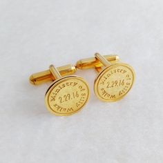 Wedding Date Cufflinks,Groom Wedding Cufflinks,Anniversary Date Cufflinks,Personalized Coordinates Cufflinks,Groom Wedding GiftSmart and classy, silver monogram finish makes a wonderful personalized gift-------How To Order------Please write the coordinates or anything that you want to them to be engraved on the cufflinks in Note Section at checking out.If you're not sure your coordinates,just please leave your address at Checkout Note ,I will covert it for you in degree and minute format.Materia Groom Wedding Gift, Wedding Cufflinks Groom, Initial Cufflinks, Wedding Cuff Links, Map Jewelry, Puzzle Jewelry, Wedding Cuff, Groom Cufflinks, Engraved Cufflinks