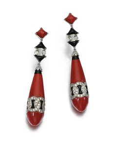 Jewelry Van Cleef, Van Cleef And Arpels, Jeweled Earrings, Art Deco Diamond, Van Cleef Arpels