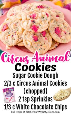 the flyer for circus animal cookies