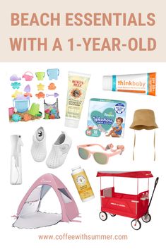 Beach With One Year Old, Kids Beach Must Haves, Beach Must Haves For Toddlers, Beach Essentials For Toddlers, Beach Essentials For Baby, Toddler Beach Hacks, Toddler Beach Tips, Beach Trip With Toddler, Toddler Beach Essentials