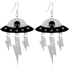 PRICES MAY VARY. Novel Alien Design: The alien earrings for women are designed with UFO patterns; There are funny lightning dangles on the earrings which is very novel, eye catching and can make you immediately stand out in the crowd. Reliable Material: The alien earrings for women are mainly made of reliable acrylic, lightweight and reliable, and will not make your ears feel uncomfortable after you wear them; These UFO earrings are also not easy to fade or deform, you can use them with confidence. Size: 85mm*39mm. Occasions: Cute for everyday wear, party, events, beach, special occasions, clubbing, festivals, bachelor party, school, college, holiday and many other days. Can be match any clothes you are wearing and suitable for outgoing, shopping, party, prom, beach, etc. It is eye catchin Ufo Earrings, Alien Earrings, Alien Design, Party School, Shopping Party, Party Events, School College, Bachelor Party, Hook Earrings