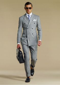 Hackett London.  Spring 2011. Checked Suit, Hackett London, Fashion Blogger Style, Fashion Suits For Men, Cooler Look, Sharp Dressed Man, Men’s Suits, Suit Style, Gray Suit