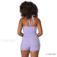 Lasaky - Solid Color High-Waisted Sensual Hollow Out Sleeveless Jumpsuit with Straps Blue Outfit, Sleeveless Jumpsuits, Dressmaking, Jumpsuit Romper, Blue And Purple, Blue Black, Jumpsuit, Solid Color, High Waisted