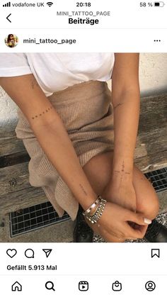 Discrete Tattoo, Word Tattoos On Arm, Above Elbow Tattoo, Inner Elbow Tattoos, Brown Tattoo Ink, Inner Arm Tattoos, Hand And Finger Tattoos, Boho Tattoos, Elbow Tattoos