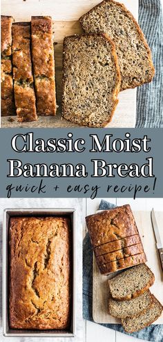 classic moist banana bread quick and easy recipe