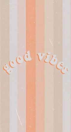 an orange and white striped wallpaper with the words good day on it's side