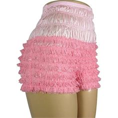 Pettipant N20 Women's Sexy High Waist Ruffled Petti pants-Pink malcomodes-biz.myshopify.com Cute Stretch Bottoms With Ruffles, Cute High-waisted Ruffled Bottoms, Cute Short Pink Bloomers, Cute Pink Short Bloomers, Flirty Ruffled Shorts For Party, Flirty Ruffled Party Shorts, Cute Fitted Party Bottoms, Cute Fitted Bottoms With Ruffles, Pink Ruffled Bloomers For Summer