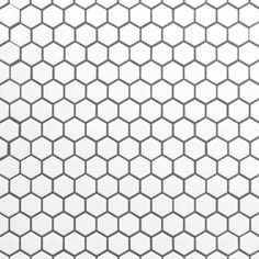 white hexagonal tiles are shown in this image