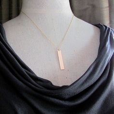 Long Gold Bar Necklace Minimalist Gold Rectangular Jewelry, Minimalist Rectangular Gold Jewelry, Gold Minimalist Jewelry With Rectangular Pendant, Minimalist Oblong Necklace For Everyday, Gold Bar Necklace With Rectangular Pendant For Everyday, Gold Rectangular Bar Necklace, Gold Minimalist Rectangular Bar Necklace, Gold Rectangular Minimalist Bar Necklace, Minimalist Gold Rectangular Bar Necklace