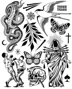 an image of tattoos with different designs