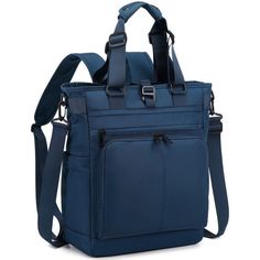 Color: Blue Dimensions: 15.7 X 5.5 X 12.6 Inches; Weight: 2.1 Lbs; Fits Up To 15.6 Inches Laptop. Large Capacity For Keeping 2-3 Days Summer Clothes. The Perfect Travel Business Backpack, Integrated Trolley Sleeve Slides Over Rolling Luggage Handle Making Airport Travel A Breeze. 4 Ways Carrying Options: The Backpack Comes With A Shoulder Straps. You Could Use It As Backpack, Tote Bag, Shoulder Bag And Messenger Bag, Briefcase. Also The Backpack Straps Can Be Hidden, When You Use It A Messenger Bag And Shoulder Bag; But The Tote Straps Can't Be Hidden. Why You Should Choose This Bag: One Bag Pay And Getting 4 Bags Use! 6 Outside Pockets, Convenient To Organize Your Items You Want To Carry Messenger Backpack, Convertible Tote Bag, Convertible Backpack Purse, Nike Backpack, Mesh Backpack, Backpack Tote, Business Backpack, Airport Travel, Travel Business