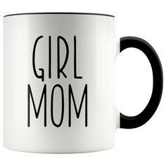 a black and white coffee mug with the word boy mom printed on it