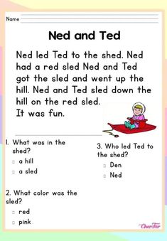 a worksheet with the words need and ted