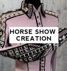 the horse show creation is displayed on a mannequin's head and torso