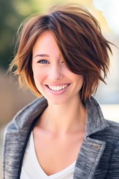 Choppy Tousled Bob Short Hairstyle. Choppy Messy Short Hair, Short Messy Bob, Textured Bobs, Crew Cut Haircut, Subtle Blonde Highlights, Girly Hair, Short Choppy Haircuts, Short Bobs, Choppy Haircuts