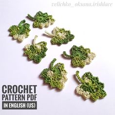 crochet pattern for four leaf clovers in english