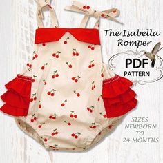 Top 10 free pants sewing patterns for both girls and boys Baby Romper Sewing Pattern, Baby Ruffle Romper, Romper Sewing Pattern, Baby Romper Pattern, Diy Sy, Childrens Sewing Patterns, Romper Pattern, Trendy Sewing, Baby Clothes Patterns