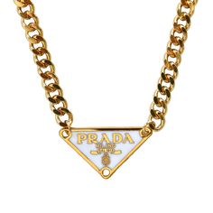 Prada Blanc Gold Necklace - Reluxe Vintage Birthday Dream, Prada Vintage, Barbie Vibes, Designers Jewelry Collection, Vintage Wallet, Preppy Jewelry, Luxe Jewelry, Jewelry Accessories Ideas, Jewelry Fashion Trends