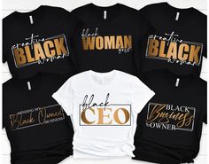 Stay stylish while showing your support for black-owned businesses with our Minding My Black Owned Business unisex t-shirt. HOW TO ORDER Step 1) Please, check and review all photos. Step 2) Choose your outfit size and color. ➖Different styles of shirts may have different shades of the same color choice due to different manufacturer brands. Step 3) Read the instructions carefully. Enter your Design Font Color and if applicable Design name. ➖ For Example, Emma, White  ➖ If you don't want to change anything, please write "No change, Mixed Color as is" Step 4) Click add to cart. You can go back to add more products. Step 5) Click "Proceed to check out." Step 6) When you check out, you can add a note to the seller for any request. SHIPPING ➖ Our processing time is 1-3 business days. However, ou Black Business Owner, Choose Your Outfit, Black Owned Business, Minding My Own Business, Business Team, Boss Black, Tshirt Ideas, My Black, Shirts Black