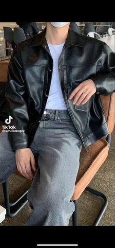 Men Fashion, Leather Jacket, Leather