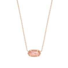 A dainty stone and delicate metallic chain combine to create the Elisa Pendant Necklace, your new favorite wear-anywhere accessory. Elisa Pendant Necklace, Kendra Scott Necklace Elisa, Short Pendant Necklace, Kendra Scott Elisa, Rose Gold Pendant Necklace, Preppy Jewelry, Rose Gold Quartz, Gold Shorts, Kendra Scott Necklace