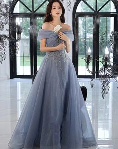 Off The Shoulder Blue Prom Dress, Debut Dresses Simple, Js Prom Gown Style For Teens, Asian Formal Dress, Off-shoulder Evening Dress For Homecoming And Prom, Off-shoulder Tulle Ball Gown For Banquet, Off-shoulder Bridesmaid Evening Dress For Prom, Strapless Off Shoulder Dress For Homecoming And Prom, Strapless Off Shoulder Dress For Prom Season