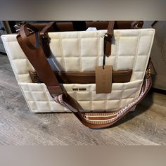 Large Bag For Women Steve Madden Bags, Large Bag, Bag For Women, Womens Tote Bags, Cognac, Steve Madden, Cream, For Women, Women Shopping