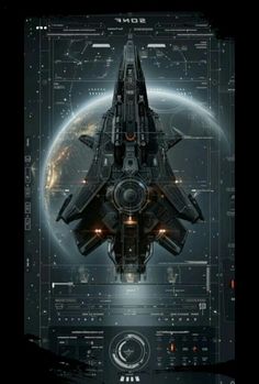 an image of a sci - fi spaceship in space