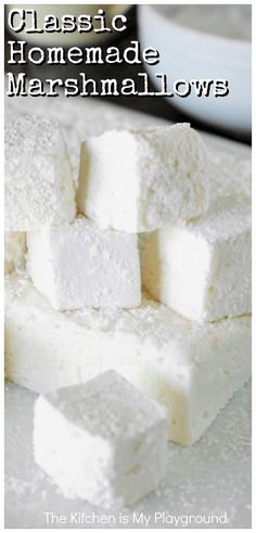 white marshmallows stacked on top of each other