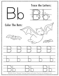 the letter b is for bat worksheet with an upper and lowercase letters