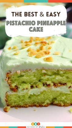 the best and easy pistachio pineapple cake is made with only three ingredients