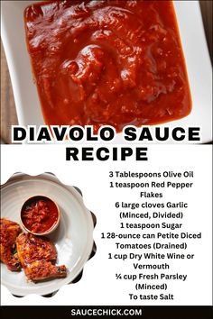 the recipe for this homemade pizza sauce is shown