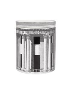 Fornasetti Profumi Nel Mentre Large Scented Candle. From the Fornasetti Profumi collection. An architectural illustration of an imaginary cityscape covers this scented porcelain candle evoking herbaceous and woody notes. Design and fragrance meet in the new Fornasetti Profumi home candles, creating a sensorial experience where time seems suspended. The Immaginazione fragrance is a distillate of the world of Fornasetti in a scent characterised by the Fornasetti garden herbs and wood. This scented Fornasetti Candle, Large Scented Candles, Sandalwood Fragrance, Garden Herbs, Porcelain Candle, Large Candle, Ceramic Canister, Large Candles, Candle Vase