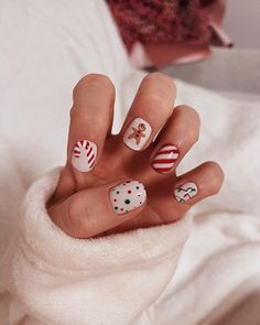 Christmas Nails Easy, Christmas Gel Nails, Pretty Designs, Festival Nails, Nails Desing, Xmas Nails, Winter Nails, Christmas Nails, Short Nails