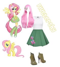 there is a pink pony with long hair and green skirt next to other items on the floor