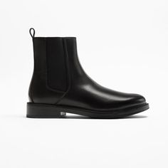 Nwt. Zara Man Black Chelsea Ankle Boots. Plain Monochrome Upper. Matching Elastic Gores On Both Sides And Back Pull Tab. Rounded Toe. Size 7. Ref. 2006/020. Sh 7 Zara Boots Men, Men Leather Boots, Mens Brown Leather Boots, Zara Ankle Boots, Black Leather Cowboy Boots, Black Monochrome, Brown Chelsea Boots, Zara Boots, Ankle Boots Men