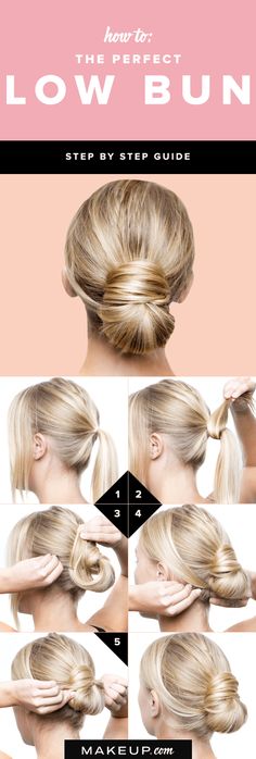 Every girl needs a go-to hairstyle that is easy, maintenance and chic, and that's where this low bun hair tutorial comes in. Follow our easy guide to learn how to accomplish this hairdo yourself in just 5 steps. Sanggul Modern, Chignon Bun, Hair Bun Tutorial, African Braids Hairstyles, Amazing Ideas, Simple Ideas, Cool Haircuts, Trendy Hairstyles