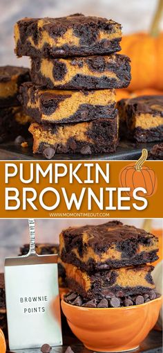 These Pumpkin Brownies are extra fudgy and rich, with a layer of pumpkin cheesecake for the ultimate fall dessert! Great for the holidays! Dessert Favorites, Easy Brownies, Brownies Cheesecake, Pumpkin Brownies, Fall Dessert, Recipes Dessert