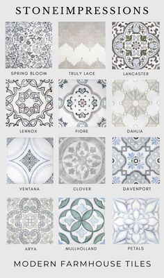 the different types of tile that you can use to decorate your walls and floors with