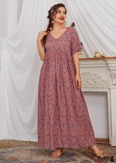 Try this Boho Plus Size Athina Maxi Dress For Women this season! Floral print cotton dress in multiple colors V-neckline Short sleeves High gathered waist High elasticised waistband Wide ruffled hemline Long length Cold gentle hand wash recommended Fabric: Cotton SIZING GUIDE: Model wears Size 1XL, her approximate measurements are: Height: 171 cm, Bust: 106 cm , Waist: 76 cm, Hips: 120 cm PRODUCT MEASUREMENTS Size (CM) Shoulder Length Sleeve Length Bust Cuff Bicep Length 1XL 44 140 25.5 118.5 41 Casual Cotton Dress, Boho Plus Size, Ditsy Floral Dress, Maxi Dress For Women, Printed Cotton Dress, Maxi Dresses Casual, Dress For Women, V Neck Dress, Guest Dresses