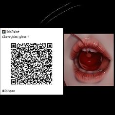 a qr code with an apple in the middle and a photo of a person's eye