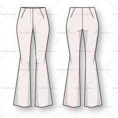 the front and back view of a women's pants