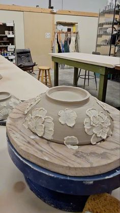 pottery is being made in an art studio