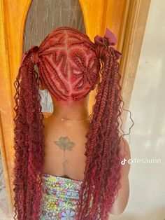 Sweet 16 Hairstyles Braids, Unique Braiding Styles For Black Women, Updo Braid Hairstyles, Beaded Box Braids, Type Of Braids, Unique Braid Styles, Hairstyles Cornrows, Braids With Designs, Coi Leray Braids